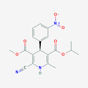 3 O Methyl 5 O Propan 2 Yl 4s 2 Cyano 6 Methyl 4 3 Nitrophenyl 1 4 Dihydropyridine 3 5 Dicarboxylate C19h19n3o6 Pubchem