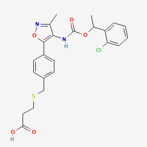 	3-(4-(4-((1-(2-chlorophenyl)ethoxy)carbonyl)-3-methylisoxazol-5-yl)benzylthio)propanoicacid