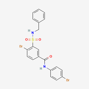 	3-[(benzylamino)sulfonyl]-4-bromo-N-(4-bromophenyl)benzamide