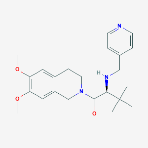 (2S)-1-(3,4-dihydro-6,7-dimethoxy-2(1H)-isoquinolinyl)-3,3-dimethyl-2-[(4-pyridinylmethyl)amino]-1-butanone, monohydrochloride