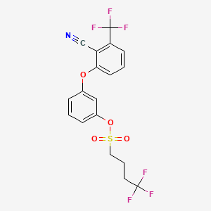 3-[2-Cyano-3-(trifluoromethyl)phenoxy]phenyl 4,4,4-trifluoro-1-butanesulfonic acid ester