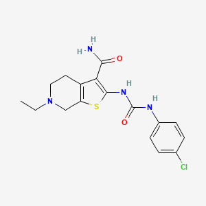 Thieno[2,3-c]pyridine-3-carboxamide, 2-[[[(4-chlorophenyl)amino]carbonyl]amino]-6-ethyl-4,5,6,7-tetrahydro-