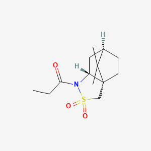 1-[(1S,5R,7R)-10,10-Dimethyl-3,3-dioxo-3lambda6-thia-4-azatricyclo[5.2.1.01,5]decan-4-yl]propan-1-one