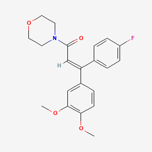 2-Propen-1-one, 3-(3,4-dimethoxyphenyl)-3-(4-fluorophenyl)-1-(4-morpholinyl)-