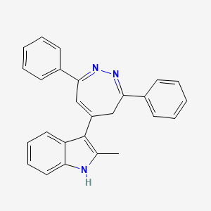 3-(3,7-diphenyl-4H-diazepin-5-yl)-2-methyl-1H-indole | C26H21N3 | CID ...