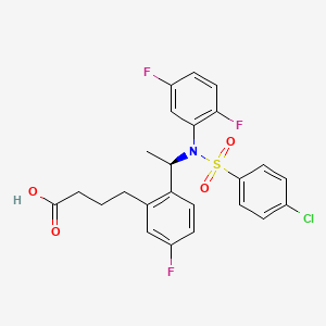 Benzenebutanoic acid, 2-[(1R)-1-[[(4-chlorophenyl)sulfonyl](2,5-difluorophenyl)amino]ethyl]-5-fluoro-