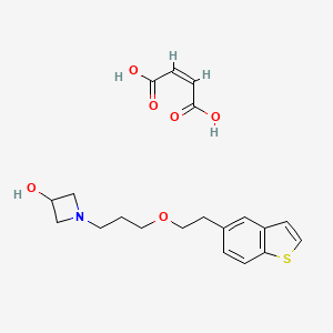 	1-(3-(2-(benzo[b]thiophen-5-yl)ethoxy)propyl)azetidin-3-ol maleate