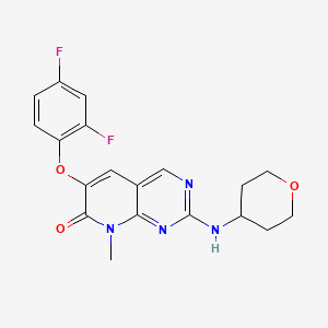 6-(2,4-difluorophenoxy)-8-methyl-2-(oxan-4-ylamino)pyrido[2,3-d]pyrimidin-7-one