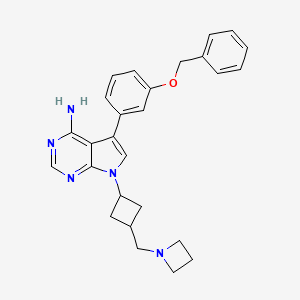 7-((1s,3s)-3-(azetidin-1-ylmethyl)cyclobutyl)-5-(3-(benzyloxy)phenyl)-7H-pyrrolo[2,3-d]pyrimidin-4-amine