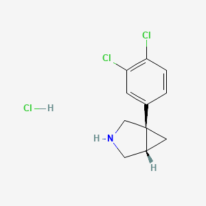 3-Azabicyclo[3.1.0]hexane, 1-(3,4-dichlorophenyl)-, hydrochloride (1:1), (1R,5S)-