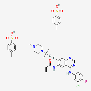 2-Propenamide, N-[4-[(3-chloro-4-fluorophenyl)amino]-7-[3-methyl-3-(4-methyl-1-piperazinyl)-1-butyn-1-yl]-6-quinazolinyl]-, 4-methylbenzenesulfonate (1:2)