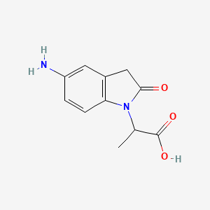 2-(5-amino-2-oxo-3H-indol-1-yl)propanoic acid | C11H12N2O3 - PubChem