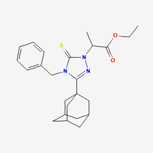 Ethyl 2-[3-(1-adamantyl)-4-benzyl-5-sulfanylidene-1,2,4-triazol-1 