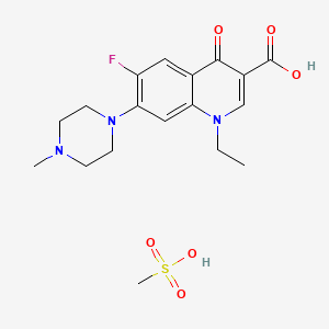 1-ethyl-6-fluoro-7-(4-methylpiperazin-1-yl)-4-oxo-1,4-dihydroquinoline-3-carboxylic acid mesylate