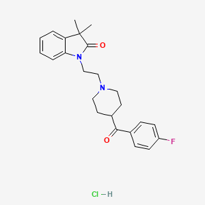 1-(2-(4-(4-fluorobenzoyl)piperidin-1-yl)ethyl)-3,3-dimethylindolin-2-one hydrochloride