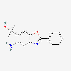 2-(5-Amino-2-phenyl-1,3-benzoxazol-6-yl)propan-2-ol.png