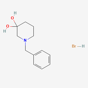 1-Benzylpiperidine-3,3-diol hydrobromide