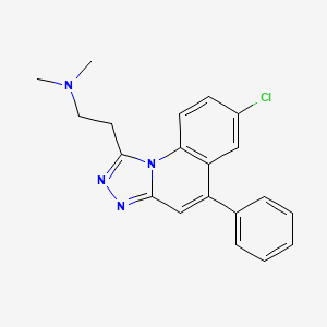 2-(7-Chloro-5-phenyl-[1,2,4]triazolo[4,3-a]quinolin-1-yl)-N,N-dimethylethan-1-amine