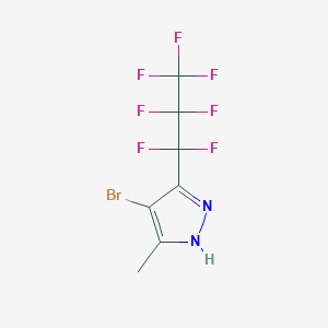 4-Bromo-3(5)-heptafluoropropyl-5(3)-methylpyrazole