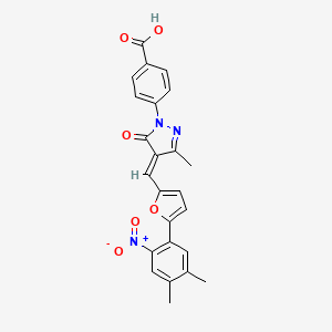 Benzoic acid, 4-[4-[[5-(4,5-dimethyl-2-nitrophenyl)-2-furanyl]methylene]-4,5-dihydro-3-methyl-5-oxo-1H-pyrazol-1-yl]-