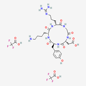 cyclo(L-arginylglycyl-L-α-aspartyl-D-tyrosyl-L-lysyl), 2,2,2-trifluoroacetate (1:2)