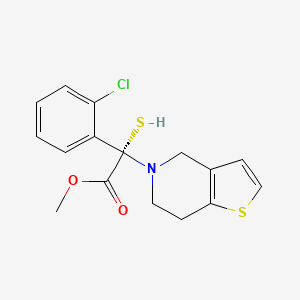 Clopidogrel thiol | C16H16ClNO2S2 | CID 129858640 - PubChem