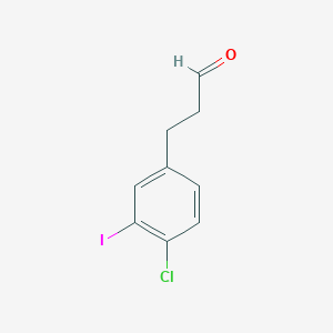 Benzenepropanal, 4-chloro-3-iodo- | C9H8ClIO | CID 129960320 - PubChem