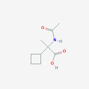 2-Cyclobutyl-2-acetamidopropanoic acid | C9H15NO3 | CID 130711855 - PubChem