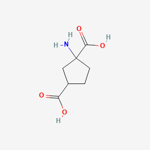 1,3-Cyclopentanedicarboxylic acid, 1-amino-, (1R,3S)-rel-