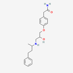 	2-[4-[2-hydroxy-3-(4-phenylbutan-2-ylamino)propoxy]phenyl]acetamide