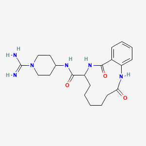 N 1 Carbamimidoylpiperidin 4 Yl 3 11 Dioxo 2 10 Diazabicyclo 10 4 0 Hexadeca 1 16 12 14 Triene 9 Carboxamide C21h30n6o3 Pubchem