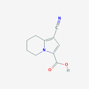 1-Cyano-5,6,7,8-tetrahydroindolizine-3-carboxylic acid | C10H10N2O2 ...