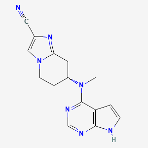 (7R)-7-[Methyl(7H-pyrrolo[2,3-d]pyrimidin-4-yl)amino]-5,6,7,8-tetrahydroimidazo[1,2-a]pyridine-2-carbonitrile.png