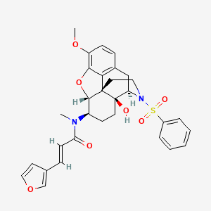 E)-N-[(4R,4aS,7R,7aR,12bS)-3-(benzenesulfonyl)-4a-hydroxy-9