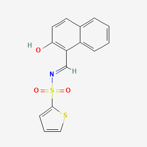 	(E)-N-((2-hydroxynaphthalen-1-yl)methylene)thiophene-2-sulfonamide