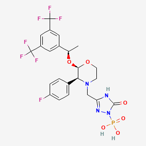 Phosphonic acid, P-[3-[[(2R,3S)-2-[(1R)-1-[3,5-bis(trifluoromethyl)phenyl]ethoxy]-3-(4-fluorophenyl)-4-morpholinyl]methyl]-2,5-dihydro-5-oxo-1H-1,2,4-triazol-1-yl]-