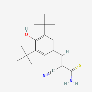 2-Propenethioamide, 3-[3,5-bis(1,1-dimethylethyl)-4-hydroxyphenyl]-2-cyano-, (2E)-