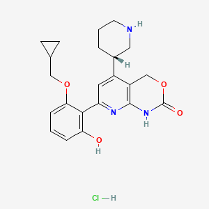 2H-Pyrido[2,3-d][1,3]oxazin-2-one, 7-[2-(cyclopropylmethoxy)-6-hydroxyphenyl]-1,4-dihydro-5-[(3S)-3-piperidinyl]-, hydrochloride (1:1)