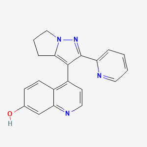 4-(2-pyridin-2-yl-5,6-dihydro-4H-pyrrolo[1,2-b]pyrazol-3-yl)-1H-quinolin-7-one