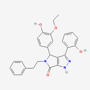 4-(3-ethoxy-4-hydroxyphenyl)-3-(2-hydroxyphenyl)-5-(2-phenylethyl)-4,5 ...