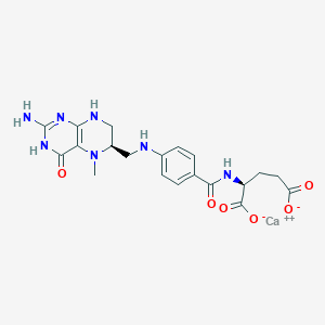 L-Glutamic acid, N-[4-[[(2-amino-3,4,5,6,7,8-hexahydro-5-methyl-4-oxo-6-pteridinyl)methyl]amino]benzoyl]-, calcium salt (1:1)