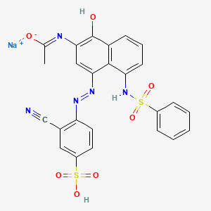 sodium;N-[5-(benzenesulfonamido)-4-[(2-cyano-4-sulfophenyl)diazenyl]-1 ...