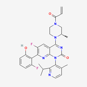4-((S)-4-Acryloyl-2-methylpiperazin-1-yl)-6-fluoro-7-(2-fluoro-6-hydroxyphenyl)-1-(2-isopropyl-4-methylpyridin-3-yl)pyrido[2,3-d]pyrimidin-2(1H)-one.png