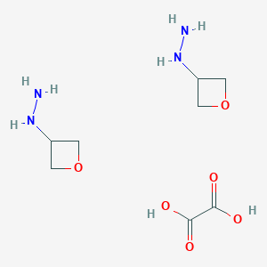 Oxetan-3-ylhydrazine hemioxalate | C8H18N4O6 | CID 154803681 - PubChem