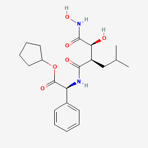 	alpha-[[(2R)-2-[(1S)-1-Hydroxy-2-(hydroxyamino)-2-oxoethyl]-4-methyl-1-oxopentyl]amino]benzeneacetic acid cyclopentyl ester