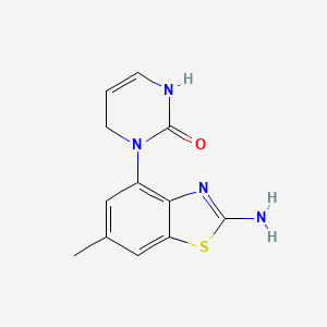 2-Amino-6-methylbenzothiazolyl 3,4-dihydropyrimidinone | C12H12N4OS ...