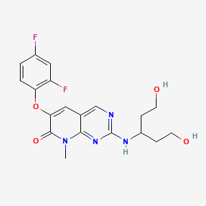 6-(2,4-Difluorophenoxy)-2-[[3-hydroxy-1-(2-hydroxyethyl)propyl]amino]-8-methylpyrido[2,3-d]pyrimidin-7(8H)-one