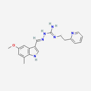 1-[(E)-(5-methoxy-7-methyl-1H-indol-3-yl)methylideneamino]-2-(2-pyridin ...