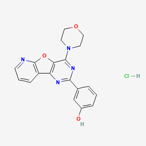 Phenol, 3-[4-(4-morpholinyl)pyrido[3',2':4,5]furo[3,2-d]pyrimidin-2-yl]-, hydrochloride (1:1)