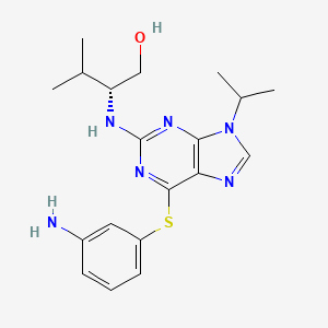 	(2R)-?2-?[[6-?[(3-?aminophenyl)thio]-?9-?(1-?methylethyl)-?9H-?purin-?2-?yl]amino]-?3-?methyl-?1-?butanol